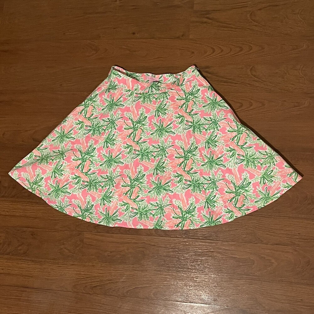 Lilly Pulitzer Womens 24 Mini Skirt Palm Beach Psychedelic Flare Summer